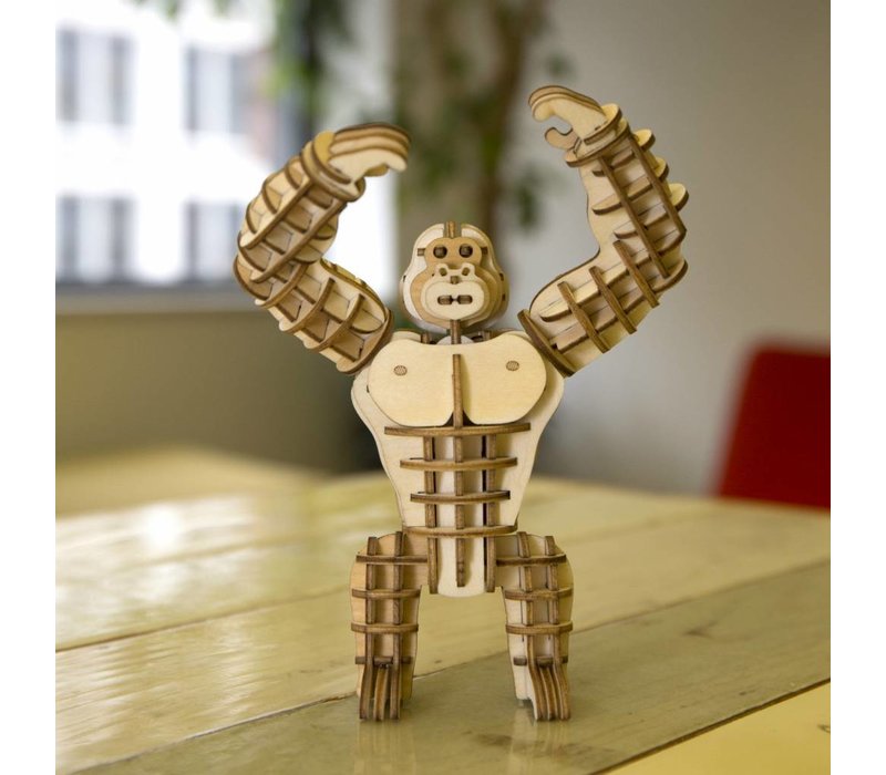 Kikkerland 3D Houten Puzzel Gorilla