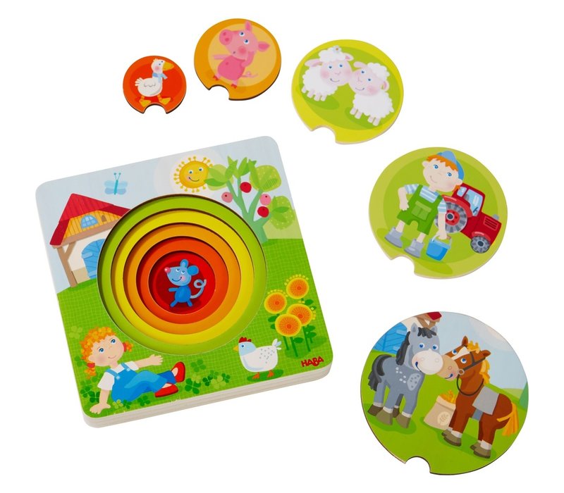 Haba Wooden Puzzle Farm Friends