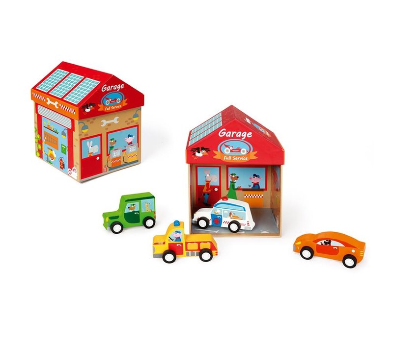 Scratch Preschool Boîte à Jouets Garage Play & Store