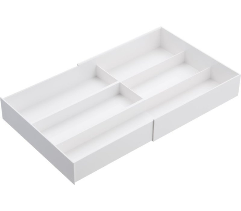 Yamazaki Extendable Cutlery Tray Tower White