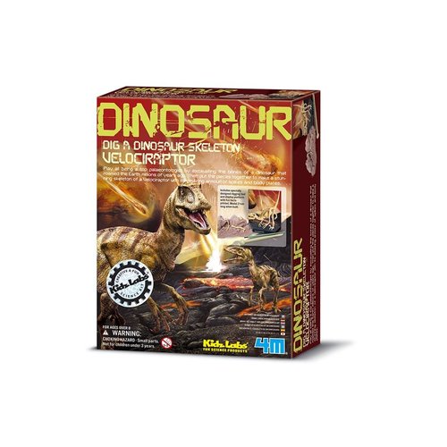 4M KidzLabs Dinosaur Graaf Je Dinosaurus Op: Velociraptor 