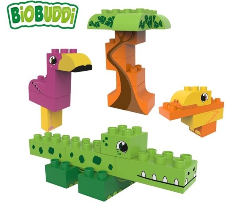 Biobuddi Set de Blocs de Construction Wildlife Lagune 25 pcs