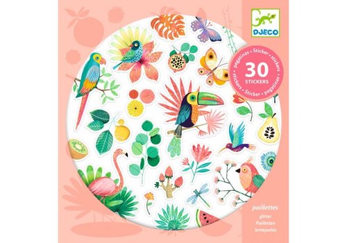 Djeco Djeco Stickers Paillettes Paradise 30 pcs