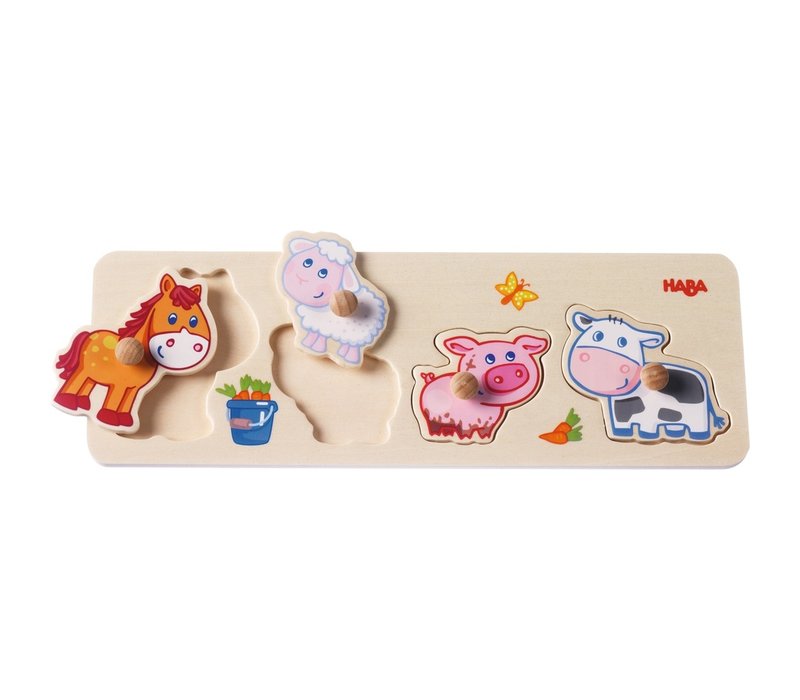 Haba Clutching Puzzle Baby Farm Animals