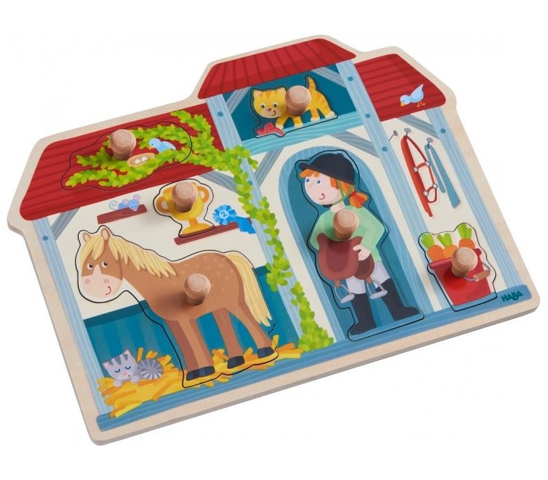 Haba Clutching Puzzle In The Horse Stable