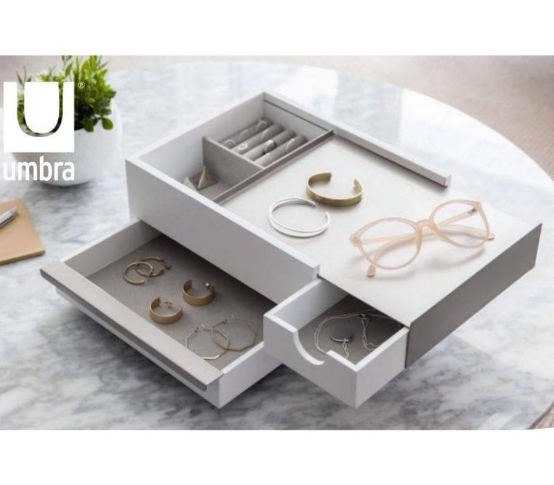 Umbra Stowit Jewelry Box Grey/White