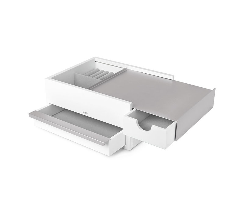 Umbra Stowit Jewelry Box Grey/White