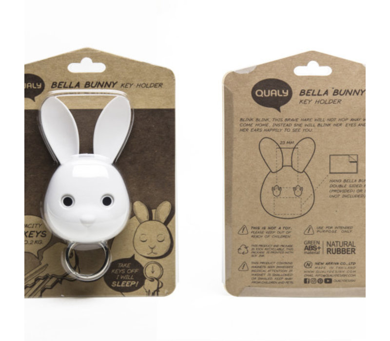 Qualy Bella Bunny Key Holder White