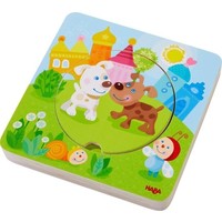 Haba Puzzle en Bois Bébés Animaux Multicolores