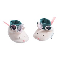 Moulin Roty Baby Slippers Mouse 'Il Était Une Fois'