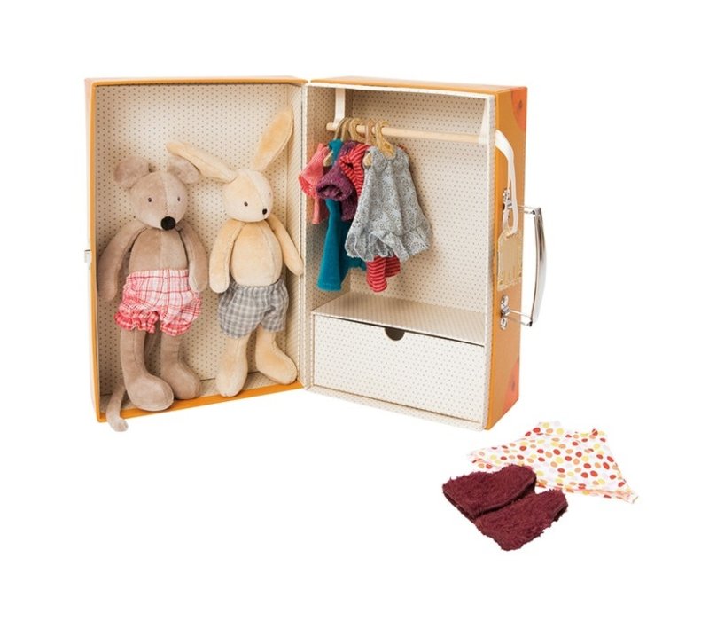 Moulin Roty Little Wardrobe Suitcase 'La Grande Famille'