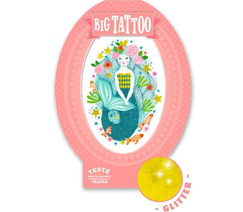 Djeco Big Tattoo Mermaid Aqua Blue