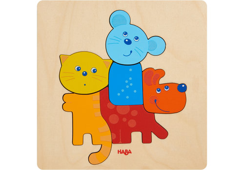 Haba Haba Puzzle en Bois Animaux Familiers