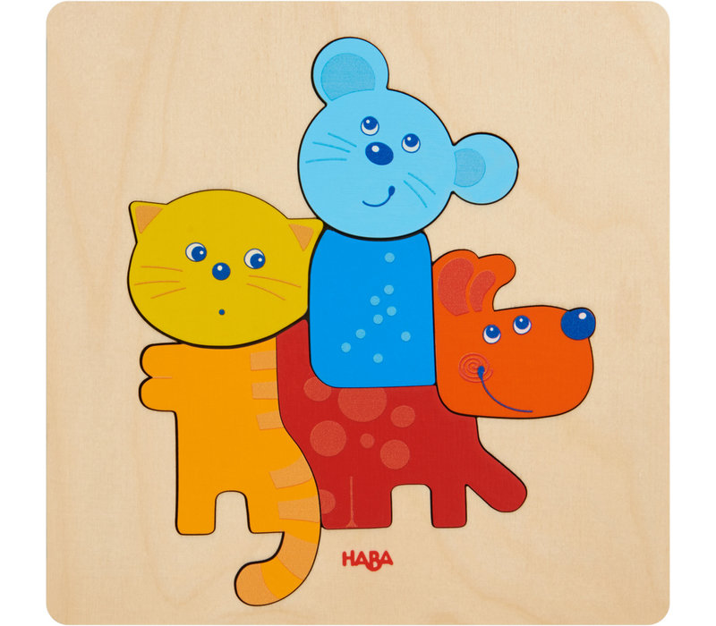 Haba Puzzle en Bois Animaux Familiers