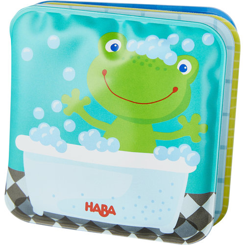 Haba Mini-livre de Bain Grenouille avec Hochet 