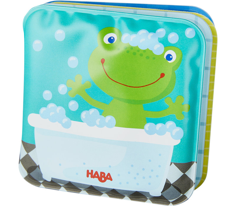 Haba Mini Bath Time Book Frog with Rattle