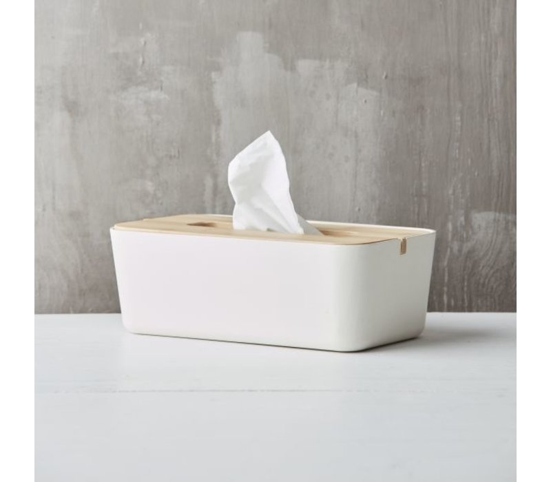 Point-Virgule Bamboo Fiber Tissue Box Off-White