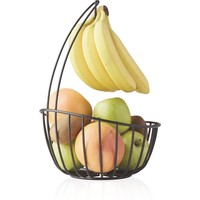 Point-Virgule Wire Banana Holder and Fruit Basket Black