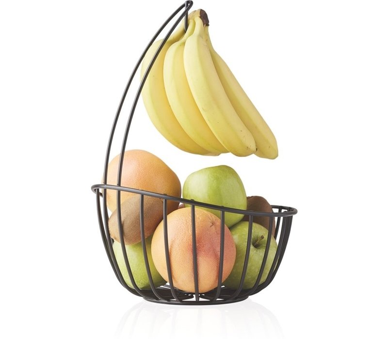 Point-Virgule Wire Banana Holder and Fruit Basket Black