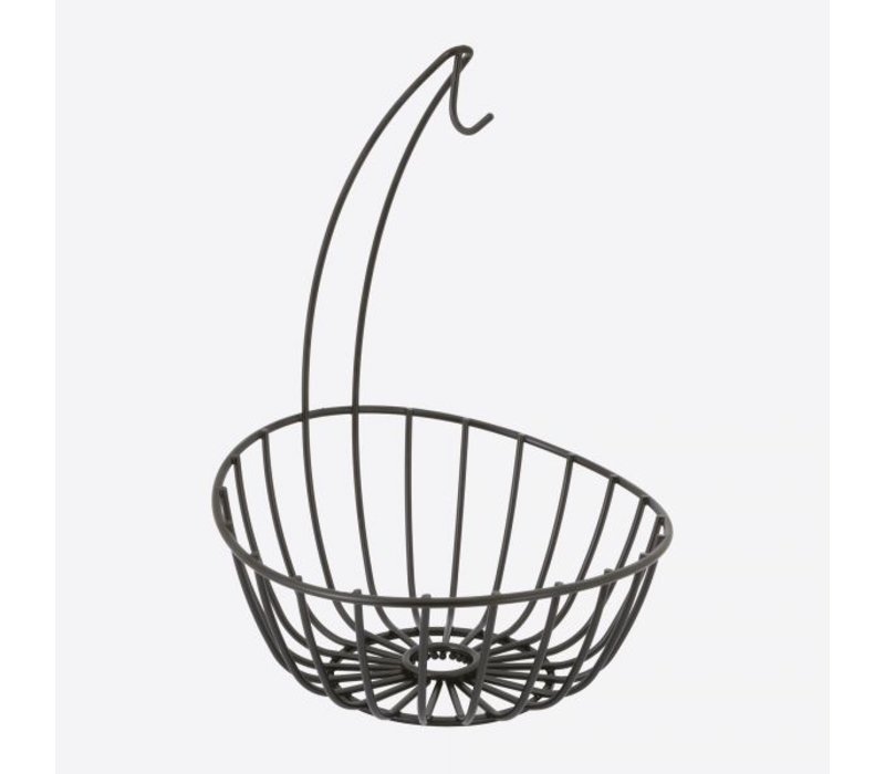 Point-Virgule Wire Banana Holder and Fruit Basket Black