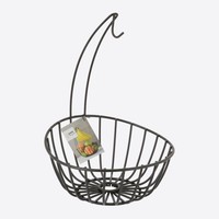 Point-Virgule Wire Banana Holder and Fruit Basket Black