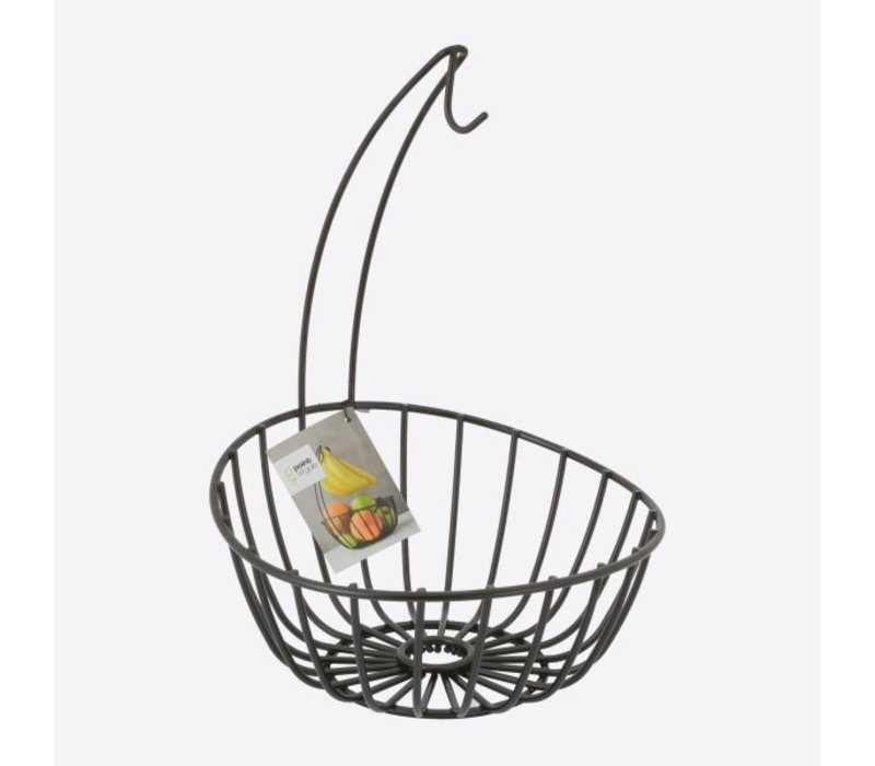 Point-Virgule Wire Banana Holder and Fruit Basket Black