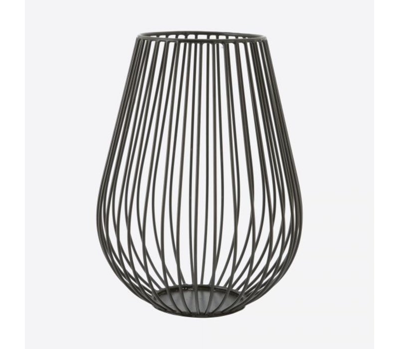 Point-Virgule Wire Candle Holder Black 17 cm