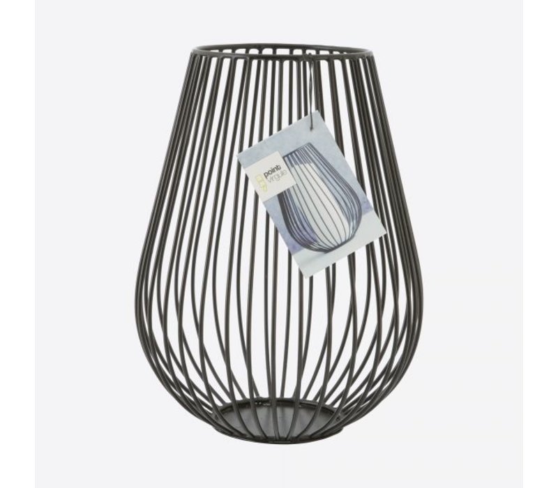 Point-Virgule Wire Candle Holder Black 17 cm