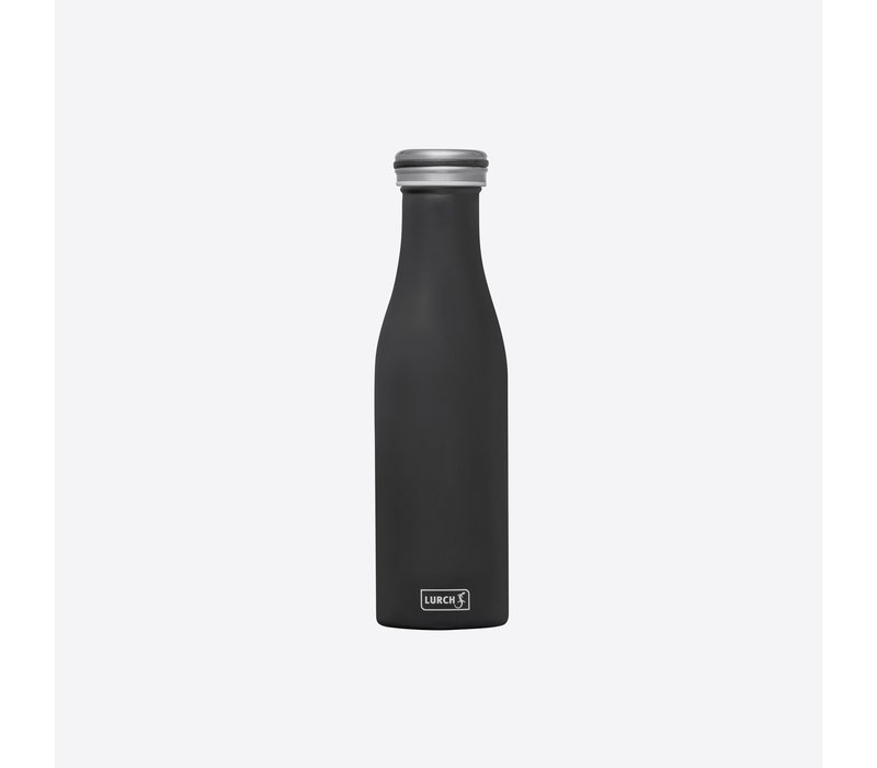 Lurch Bouteille à Double Isolation Acier Inoxydable Noir Mat 500 ml