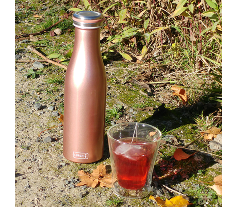 Lurch Bouteille à Double Isolation Acier Inoxydable Or Rosé 500 ml