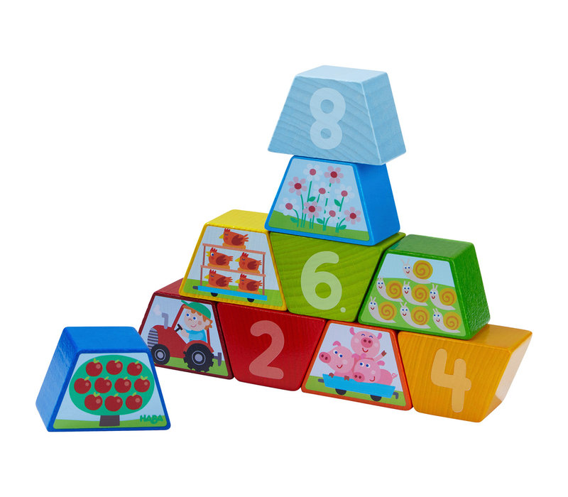 Haba Wooden Arranging Game Numbers Farm