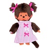 Monchhichi Monchhichi Meisje met Roos Gestreept Jurkje 20 cm