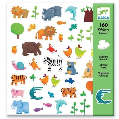 Djeco Stickers Animals 160 pcs 