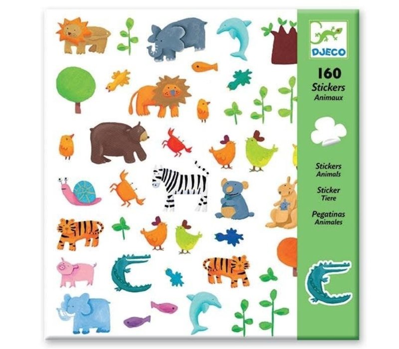 Djeco Stickers Animals 160 pcs