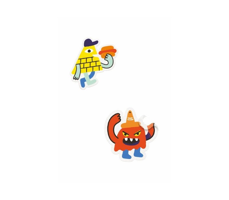 Djeco Sticker Stories Monster Invasion - Fanthome