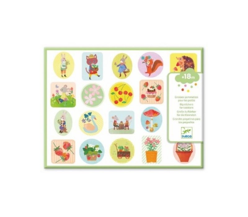 Djeco Grosses Gommettes pour les Petits Le Jardin 100+