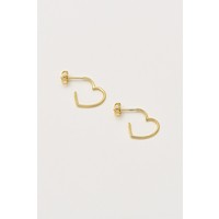 Estella Bartlett Open Heart Hoop Earrings Goldplated