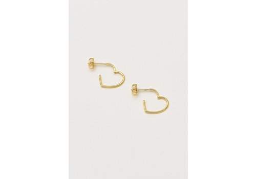 Estella Bartlett Estella Bartlett Boucles D'Oreilles Hoop Open Heart Doré