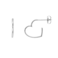 Estella Bartlett Boucles D'Oreilles Hoop Open Heart Argenté