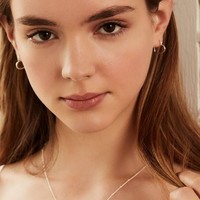 Estella Bartlett Boucles D'Oreilles Hoop Open Heart Argenté