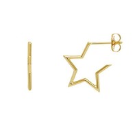 Estella Bartlett Boucles D'Oreilles Hoop Open Star Doré