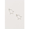 Estella Bartlett Estella Bartlett Open Star Hoop Earrings Silver Plated