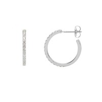 Estella Bartlett Boucles D'Oreilles Hoop Pavé de Pierres Argenté