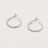 Estella Bartlett Boucles D'Oreilles Hoop Pavé de Pierres Argenté