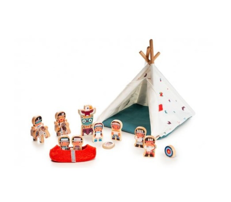Lilliputiens Wigwam and Indians