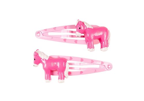 Souza! Souza! Hair Clips Cira Horse Fuchsia 2 pcs