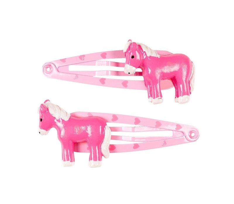 Souza! Hair Clips Cira Horse Fuchsia 2 pcs