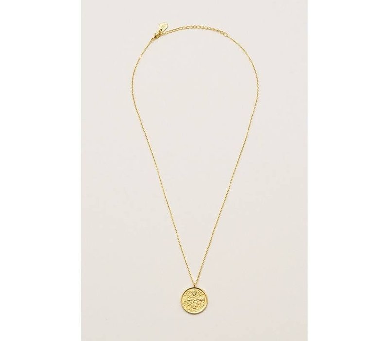 Estella Bartlett Lucky 6 Pence Necklace Gold Plated