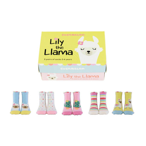 ODD Socks Chaussettes Enfant Lily the Lama 5 paires 2 - 4 ans 