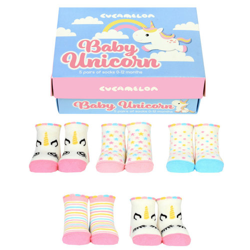ODD Socks Chaussettes Enfant Unicorn 5 paires 0 - 12 mois 
